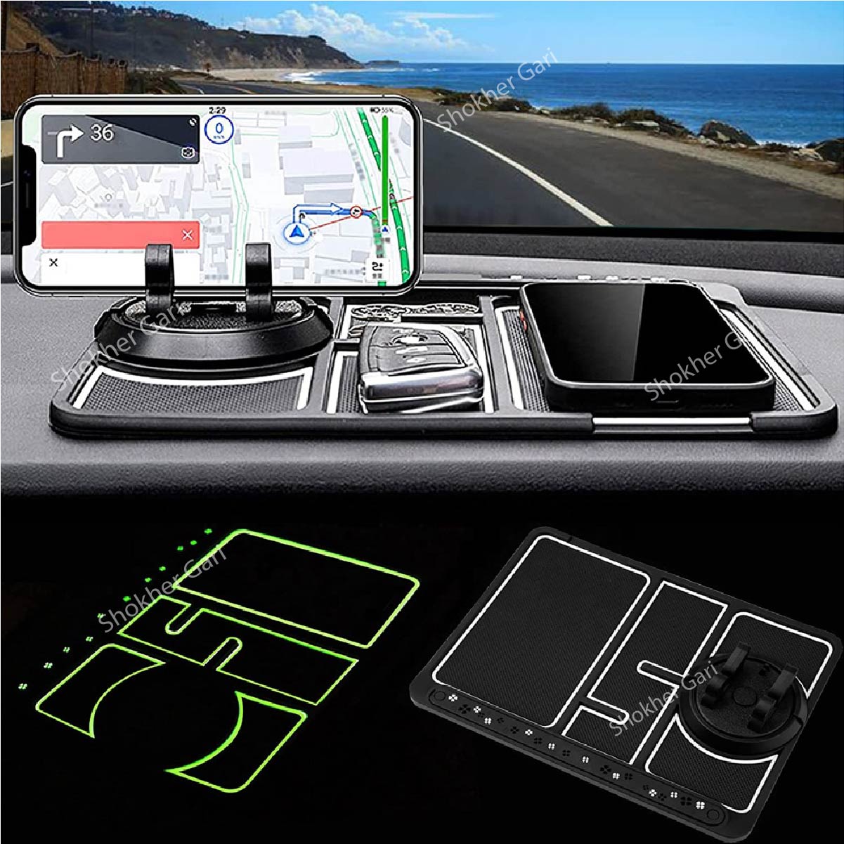 4 in 1 Mobile Mat - Universal 360-Degree Rotating Phone Holder