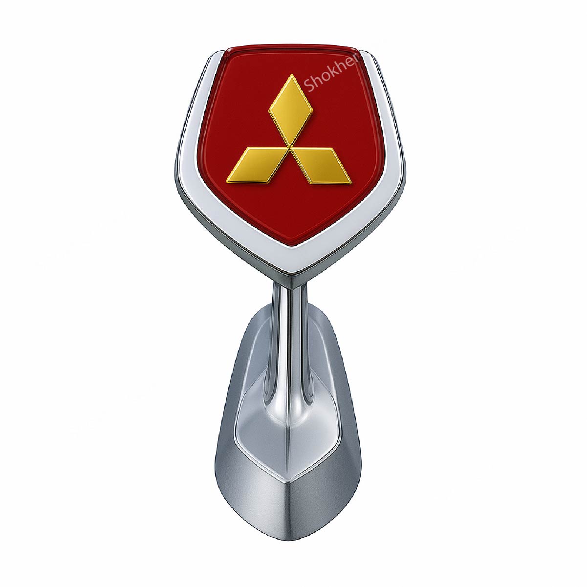 Red Stylish Metal Car Bonnet Logo