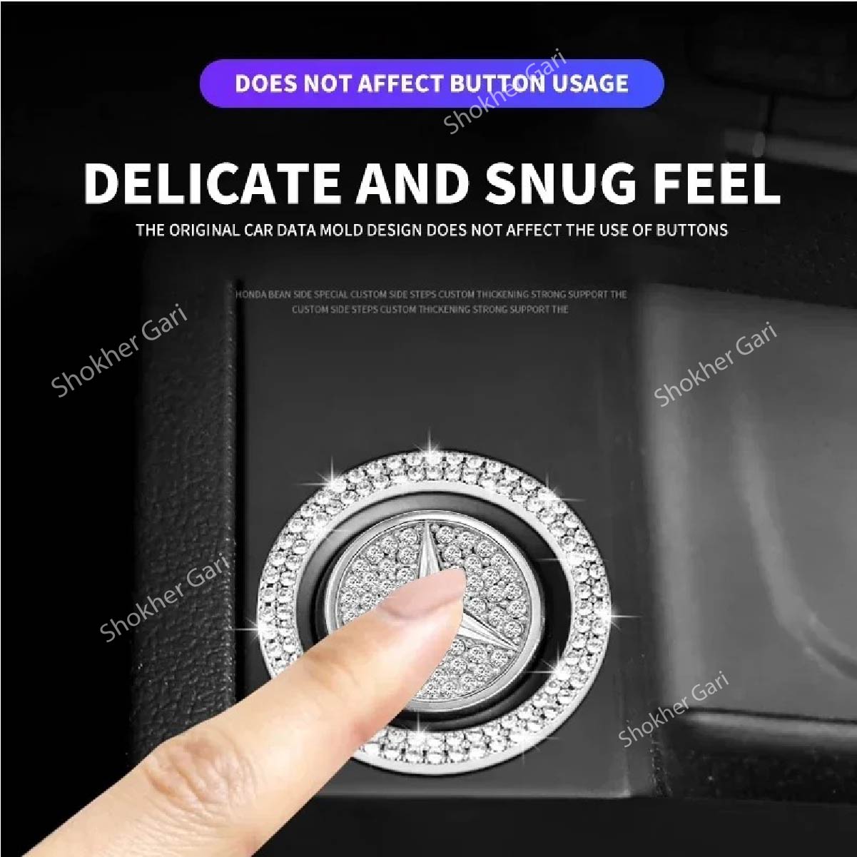 Car One-Click Engine Start Stop Switch Button Cover Sticker