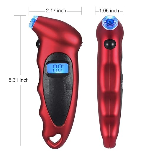 LCD Display Tyre Air Pressure Meter Gauge
