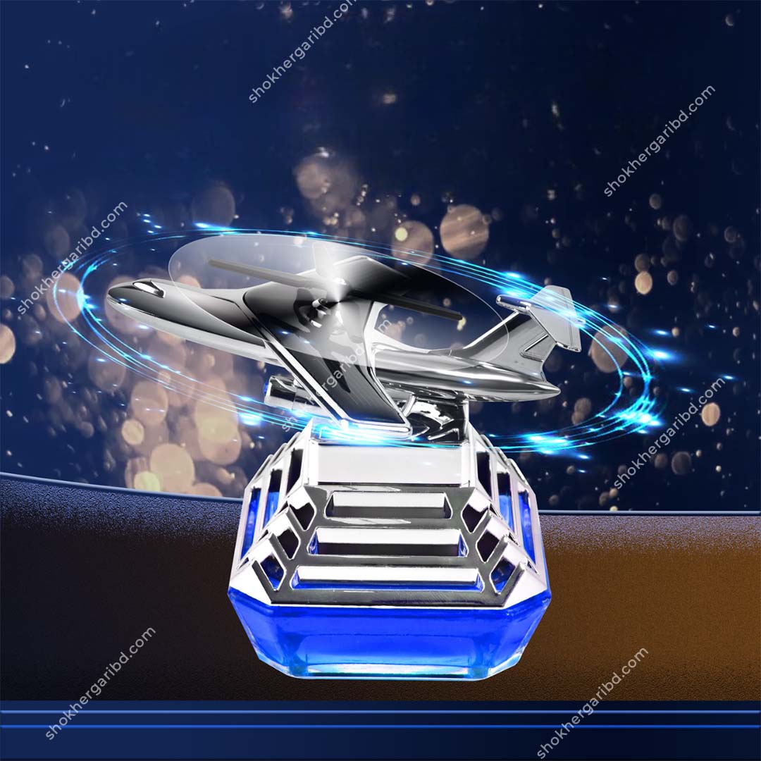 Car High Quality Air Plane Transparent Solar Perfume - Blue image