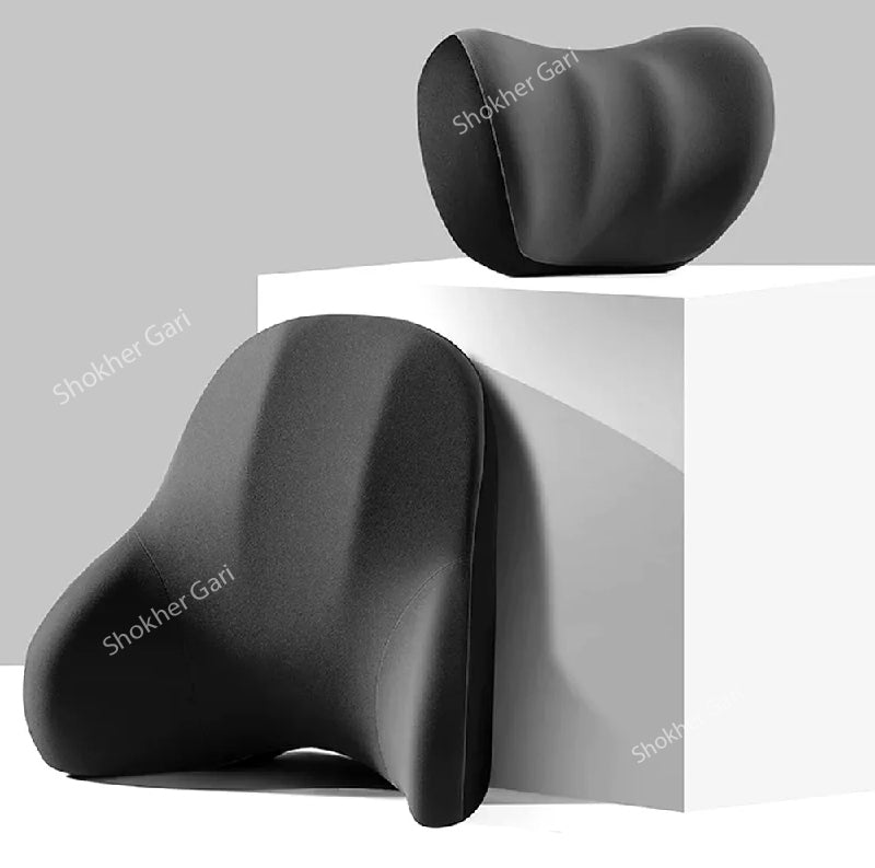 W Shape Black High Quality Neck Pillow 1 pcs