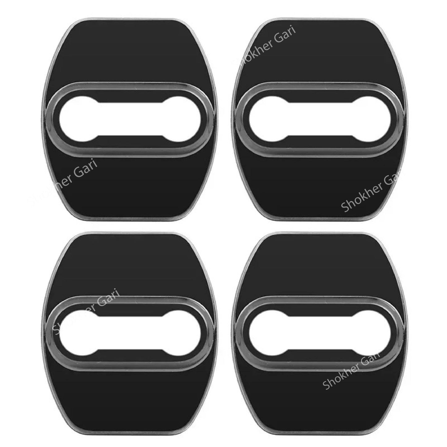 Metal 4Pcs Car Door Lock Protect Cover