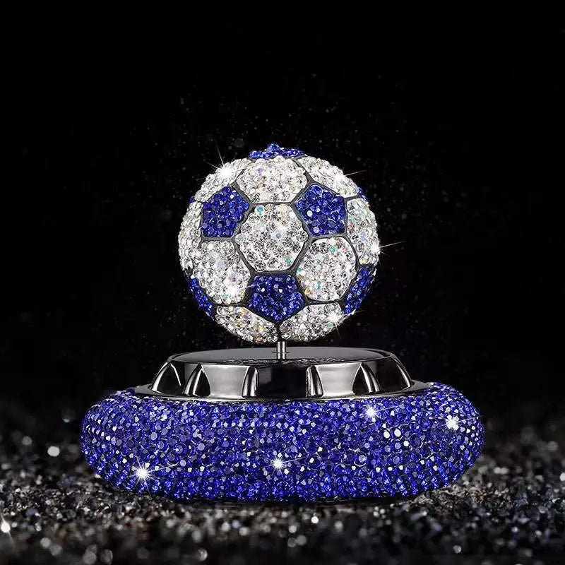 Car Dashboard Stone Football Solar Perfume & Showpiece (2 in 1)
