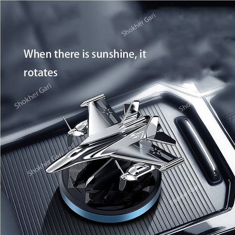 Solar Powered Rotating Combat Aircraft Perfume And Showpiece