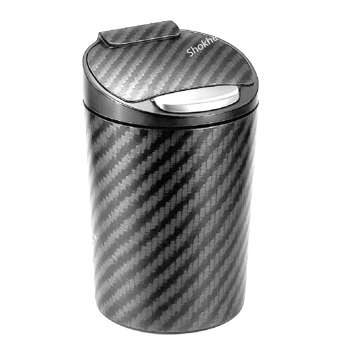 Car 05 Ashtray Carbon Fiber Portable Ceramic (With LED)(D)