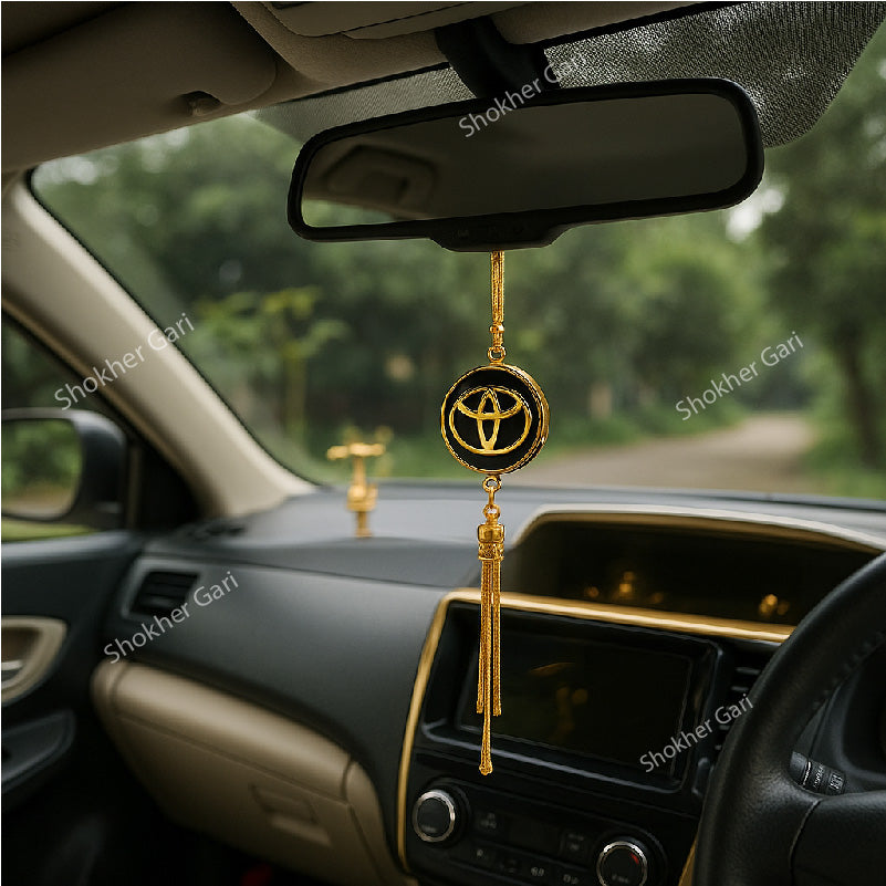 Toyota Golden Car Hanging Chain image 2