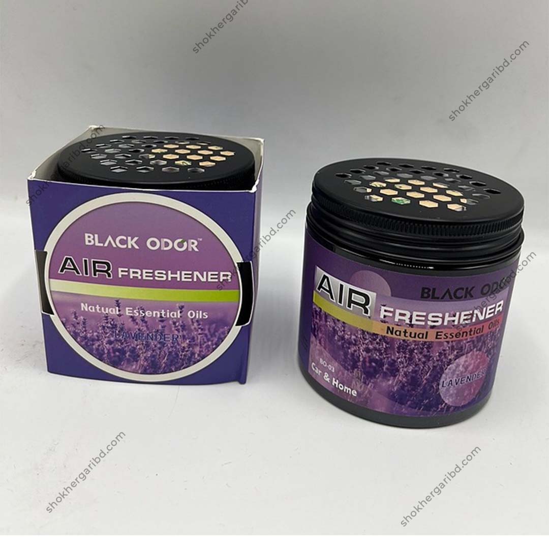 BLACK ODOR (Jelly type) Air Freshener Natural Essential Oils Scented Home, and Office