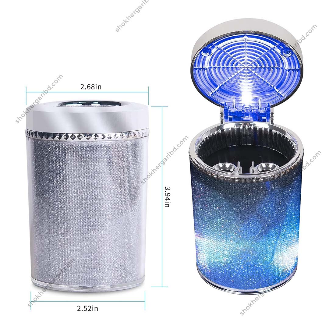 RGB Body Lighting Toyota Logo Car Ashtray with LED Light