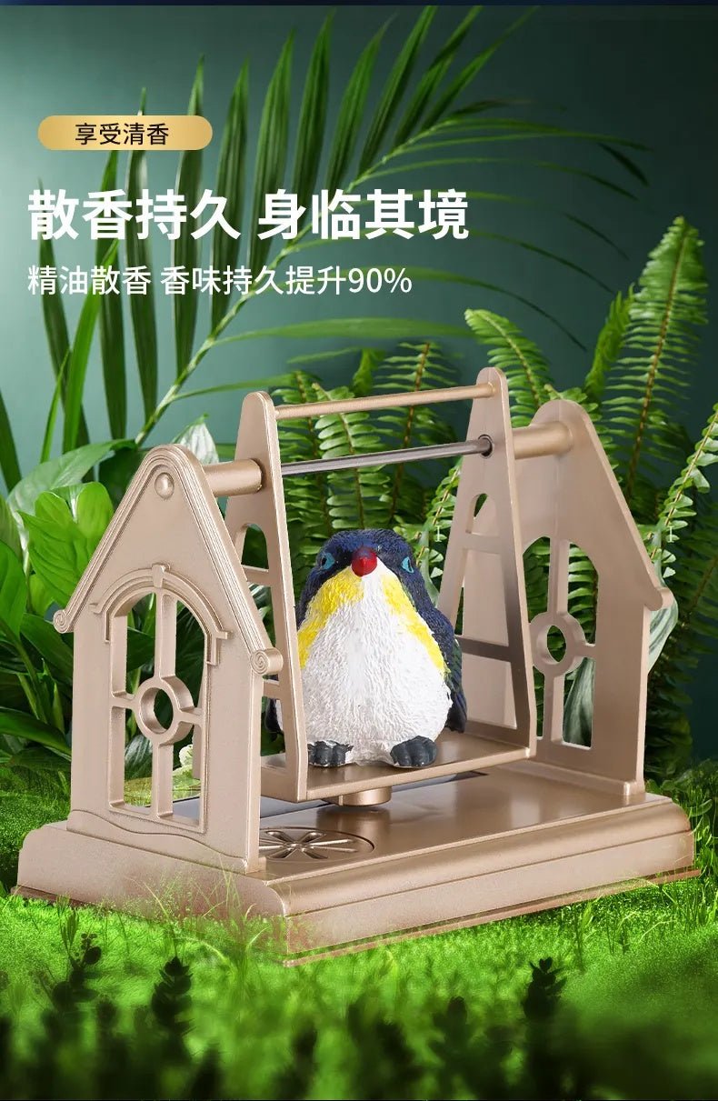 1pcs Solar Car Swinging Bird Air Freshener for Dashboard