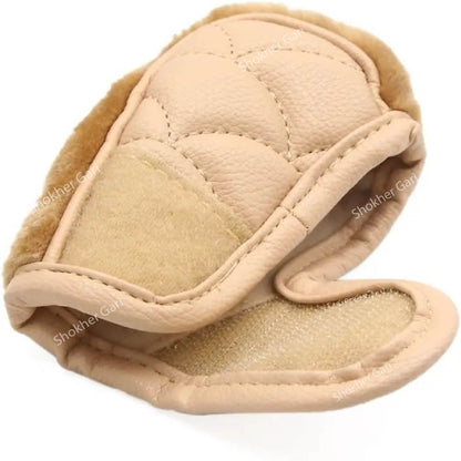 Velvet Leather Car Gear Shift Lever Knob Cover- 2 colours image 1