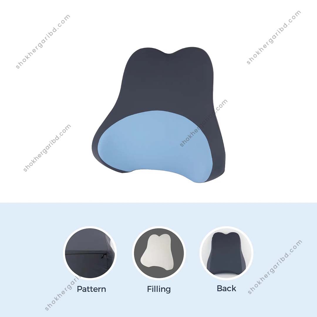 Slow Rebound Guard Car Neck &amp; Lumbar Pillow  2 Pieces – 1 Set - 2 image