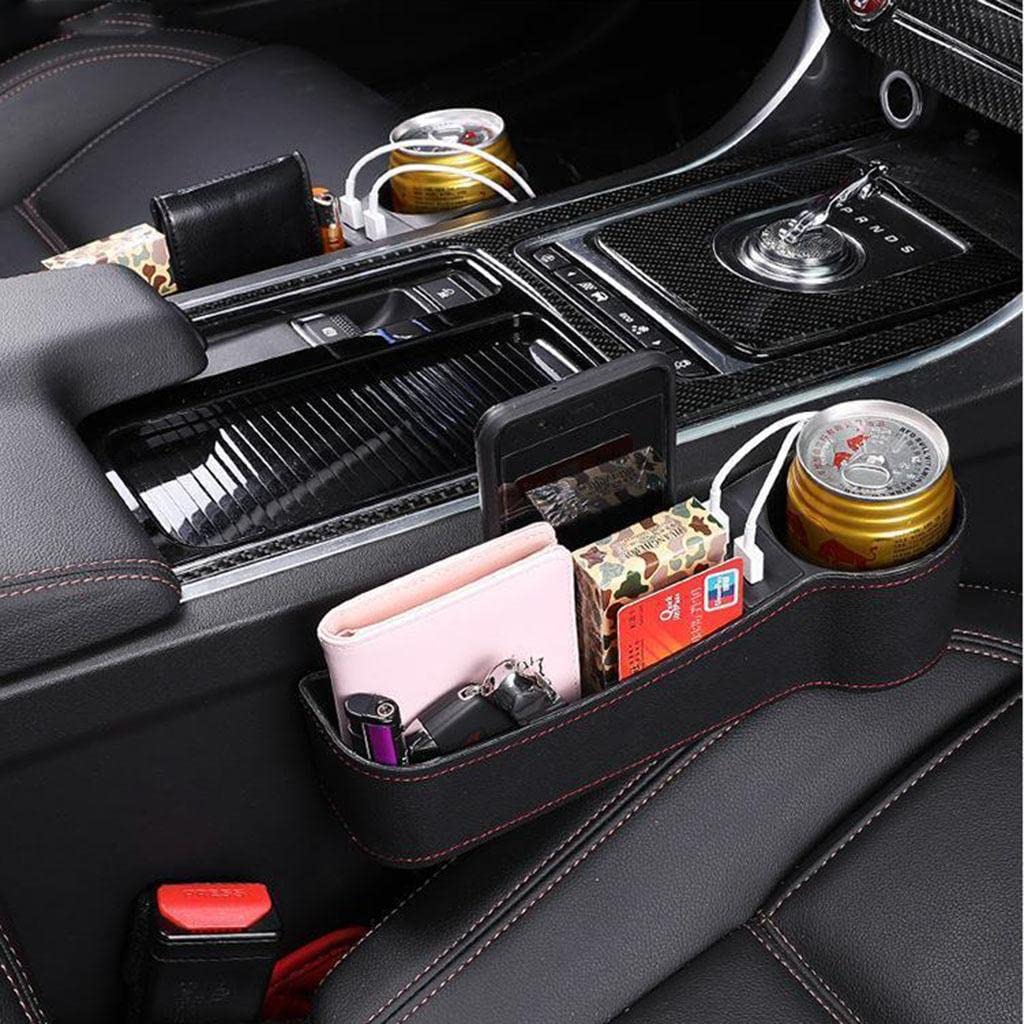 Car USB Cup Holder and Seat Gap Organizer image 1