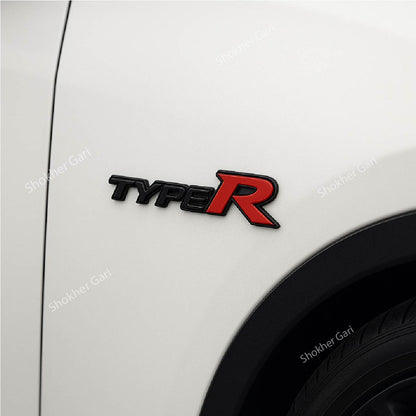 TypeR 3D Metal Car Emblem Sticker Front Grille sleek image 3