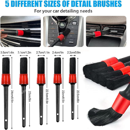 Multipurpose Car Detailing Brushes - Versatile Car Detailing Brushes- 5pieces Set image 0