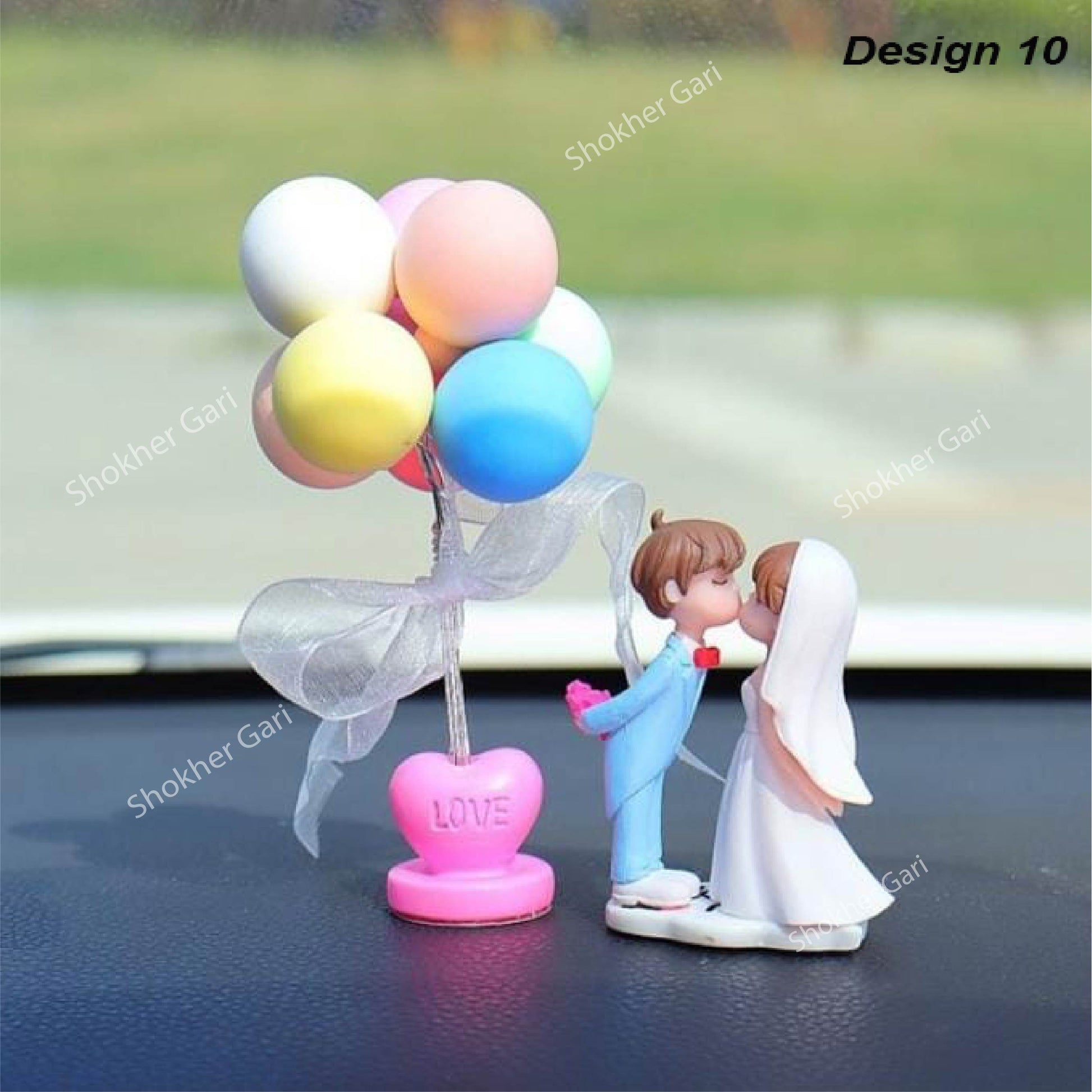 Car Dashboard Showpiece Cute Cartoon Couple Action Doll Balloon - 10 image
