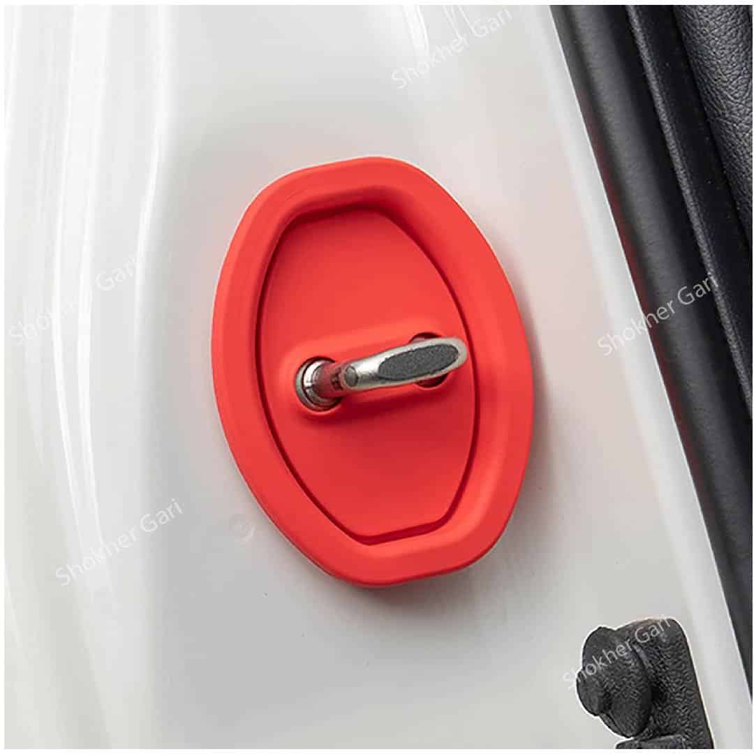 M/Y 4 pcs set Car Door Lock Protector Cover for Sound - Red image