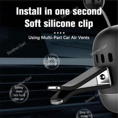 Creative Mini Robot Air Vent Perfume - Cute Car Air Freshener image 1