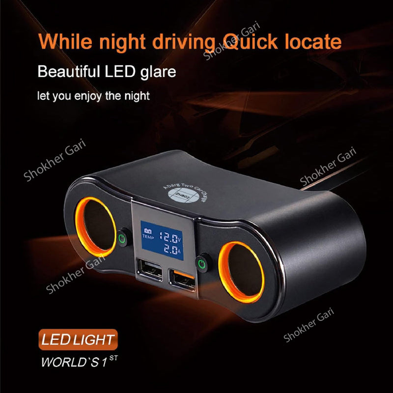 Car Socket Power Adapter with Real Time Display image 0