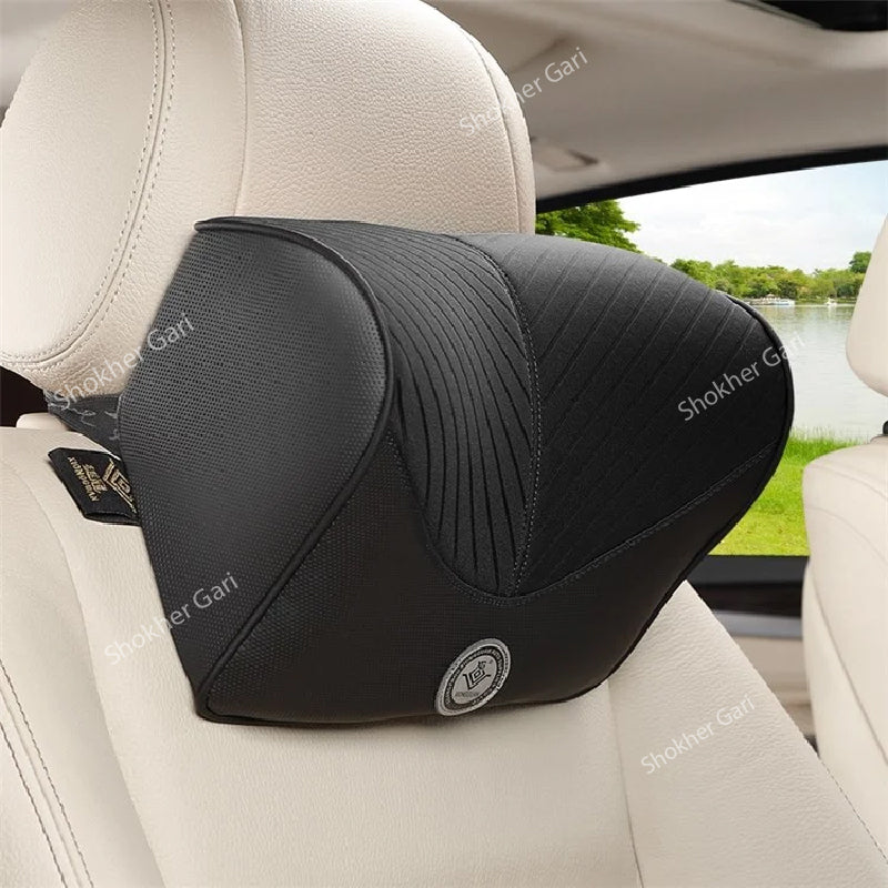 1Pcs Liner Design Memory Foam Neck Pillow - Black image