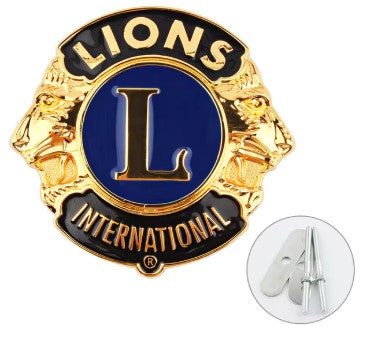 Lions Clubs International Logo For Car Grille - Black-Blue image
