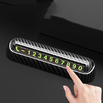 Car Carbon Parking Number Plate image 1