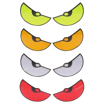 2Pcs Round Cat Eyes Pattern Night Reflective Sticker  image 4