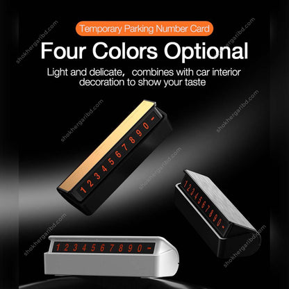 Temporary Parking Card Plastic Body Mobile Number Holder image 0