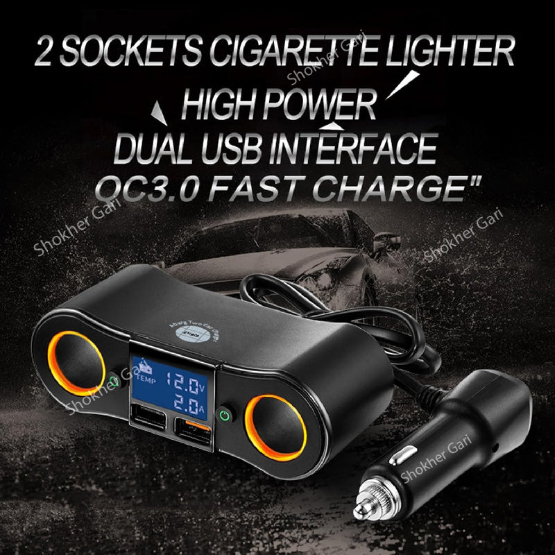 Car Socket Power Adapter with Real Time Display image 1