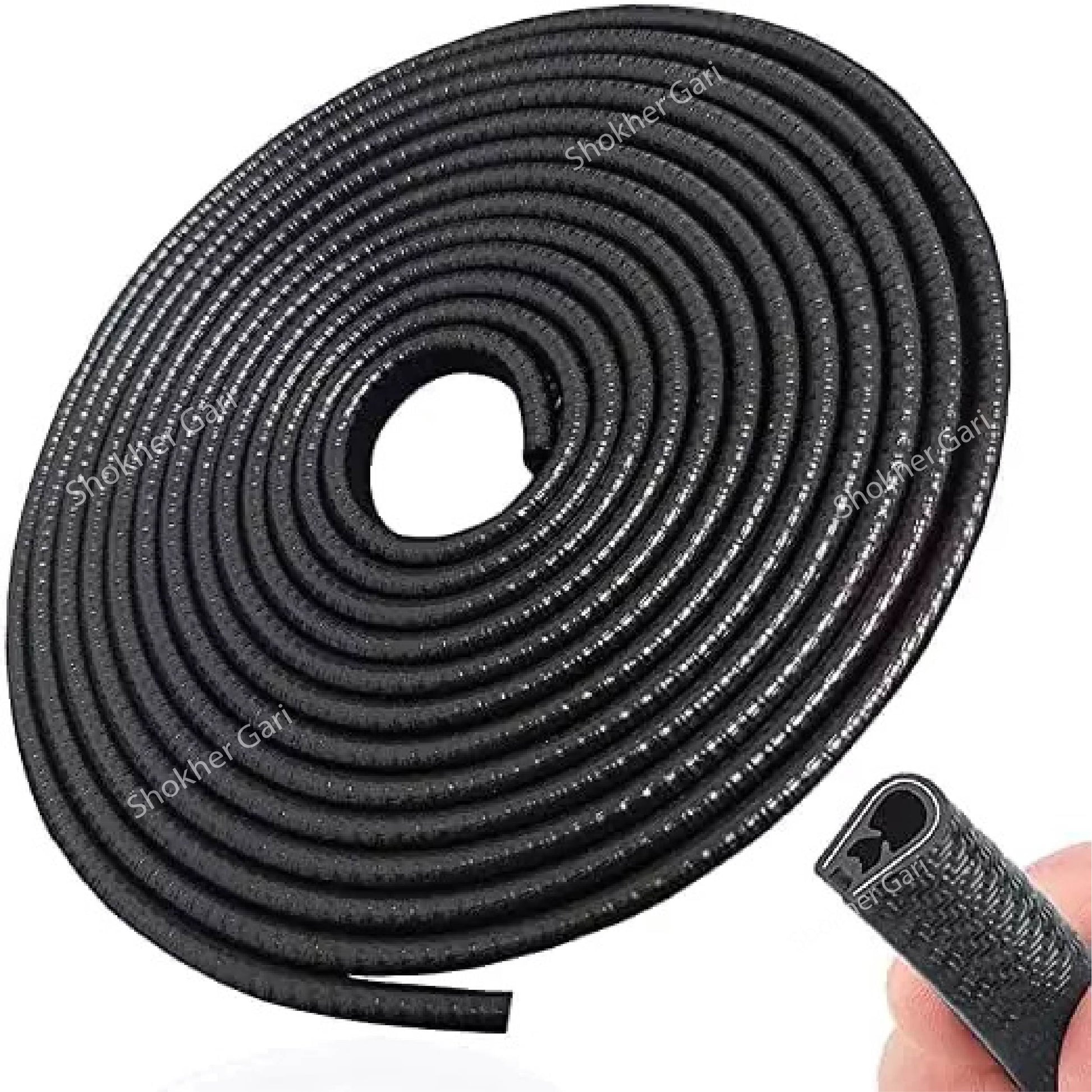 Car Door Guard Shield - Strong Anti-Scratch Door Edge Guard- 5 Colours Bumper Door Edge Protector for 4 Door 17 Feet / 5 Metre - Black image