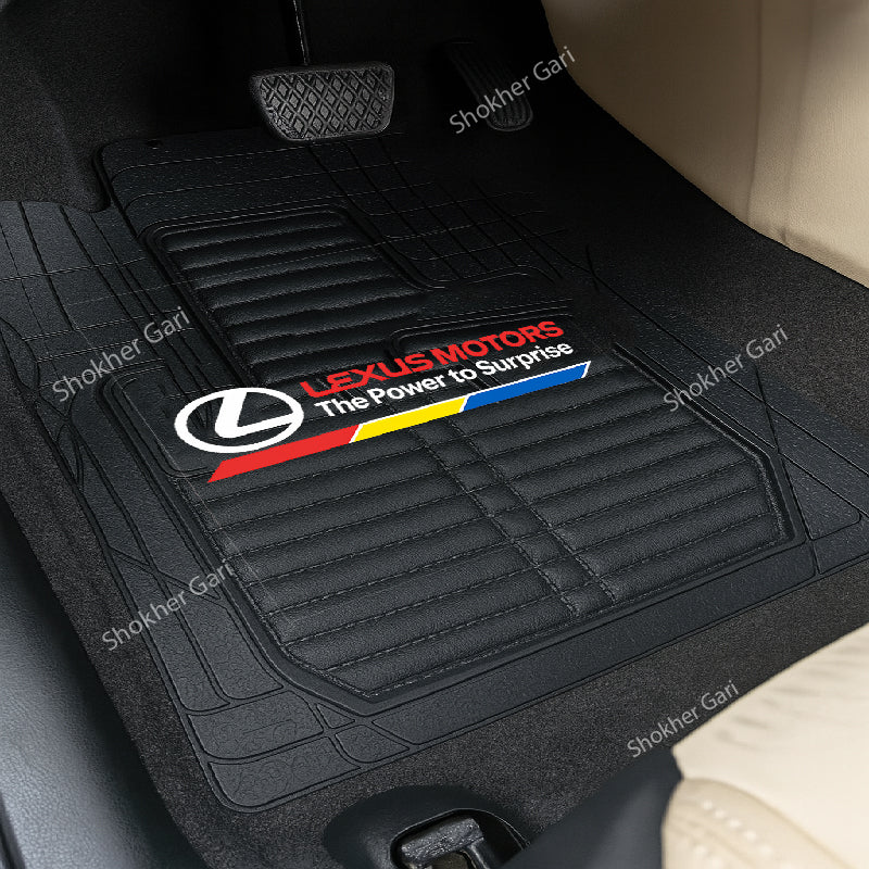 4D Luxury PVC Soft Floor mat 5pcs set image 9