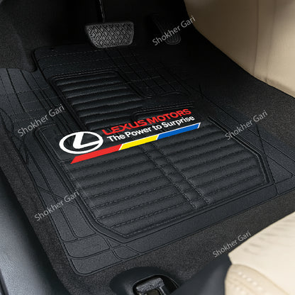 4D Luxury PVC Soft Floor mat 5pcs set image 9