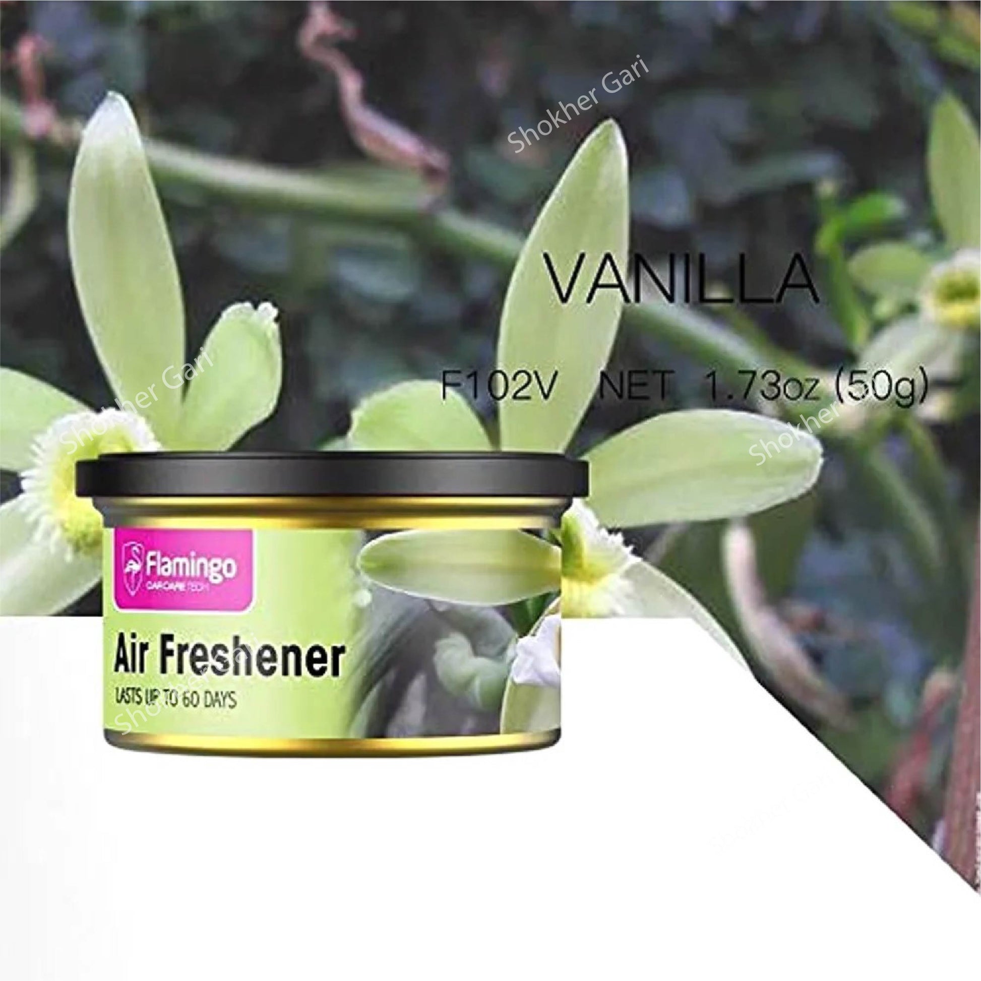 Flamingo Organic Air Freshener Gel 50g - Vanilla image