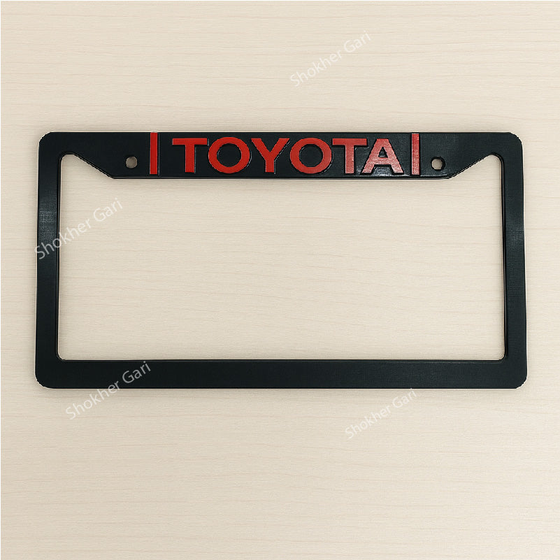 2 Pcs Number Plate Casing Plastic - Toyota Red image