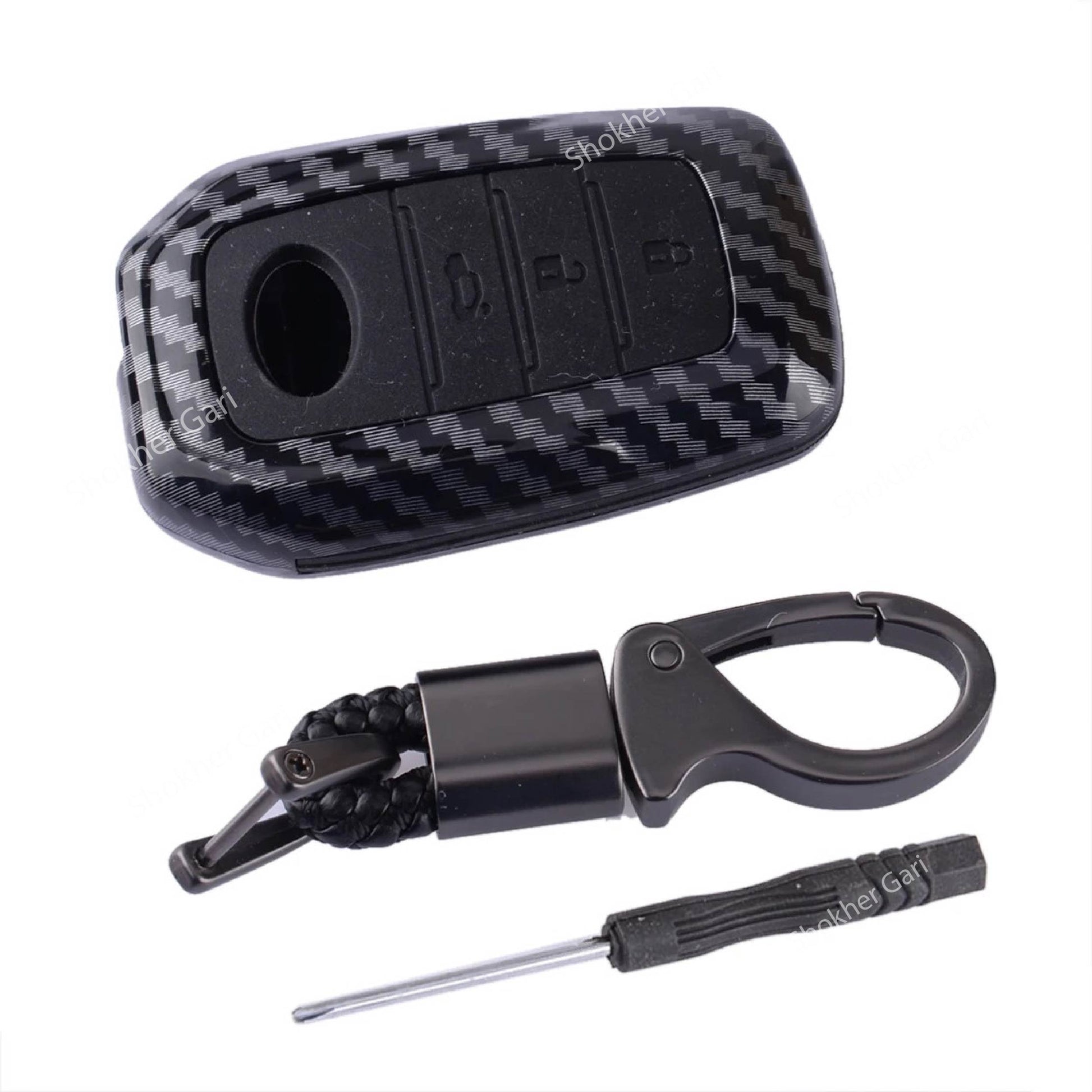 M/Y Carbon Fiber Remote Cover for Toyota Harrier New , Corolla Cross 2024 and Yaris Cross image 1