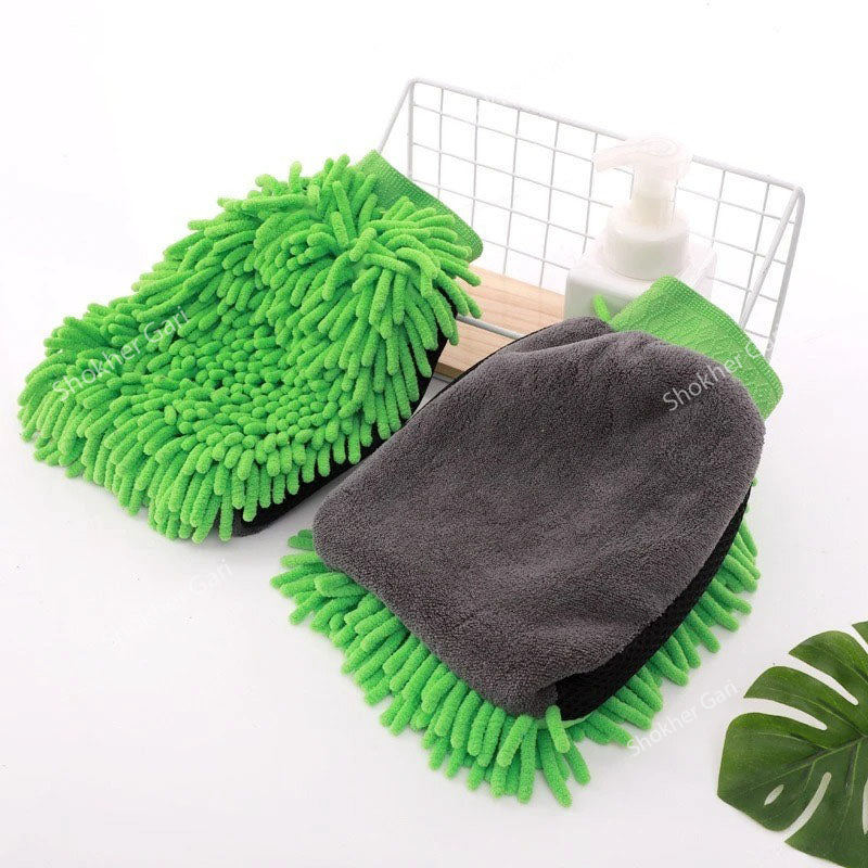 1pcs Car Double-faced Washing Gloves Mitts image 5