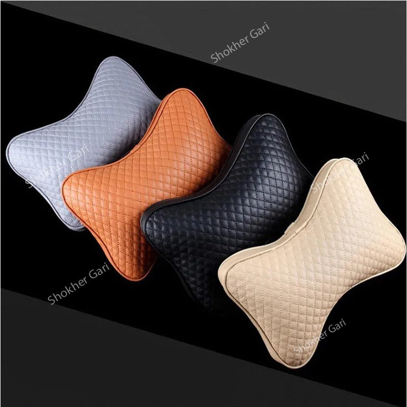 Artificial Leather Neck Pillow- 2 Pieces Set image 2