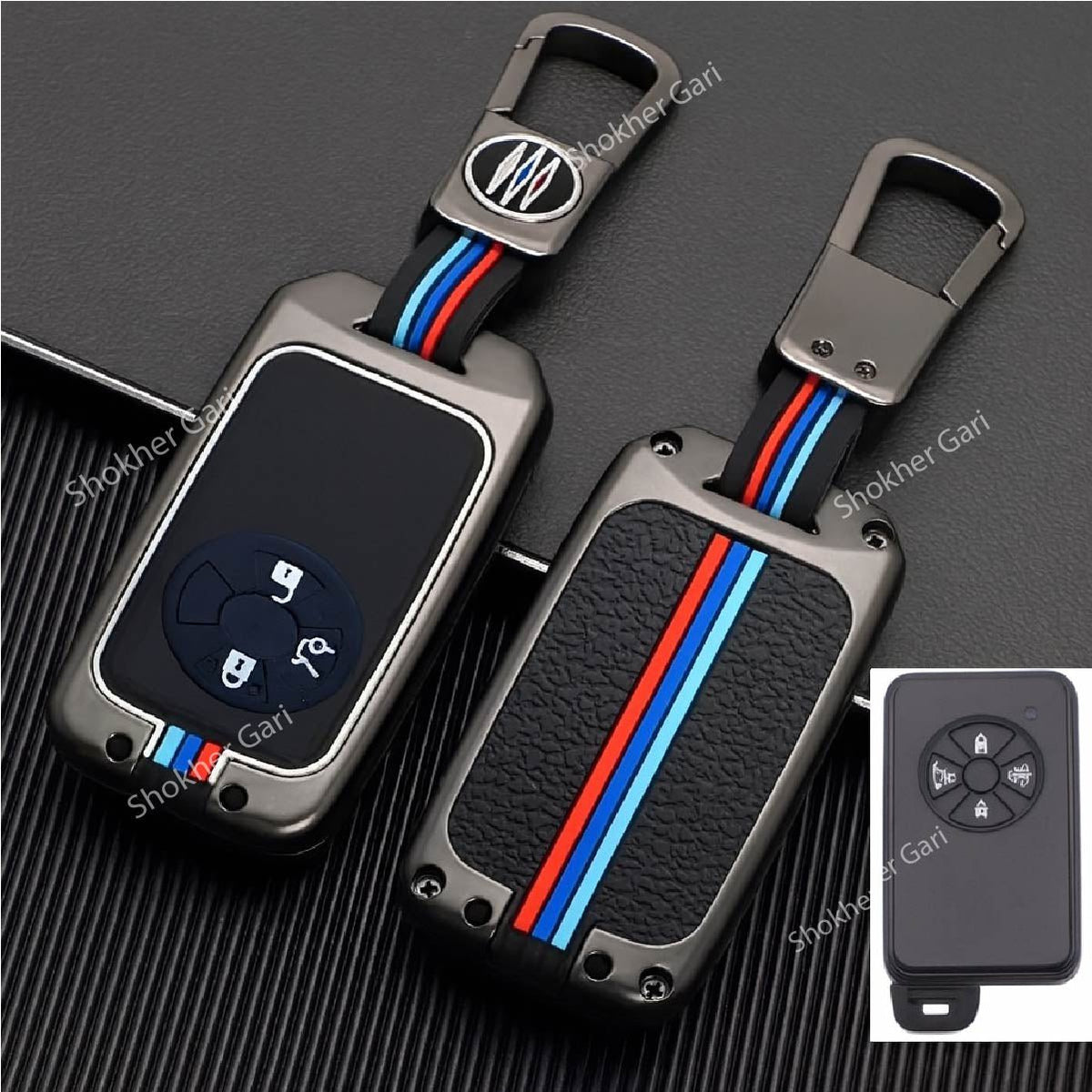 M/Y Zinc Alloy Key Cover Protection Metal Remote Cover For Toyota , Honda, Nissan, Mitsubishi,Hyundai, MG ,BMW Strong Key Cover - Allion image