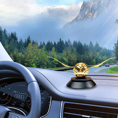 Solar & Air Powered  Golden Ball Wings Auto Air Freshner image 1