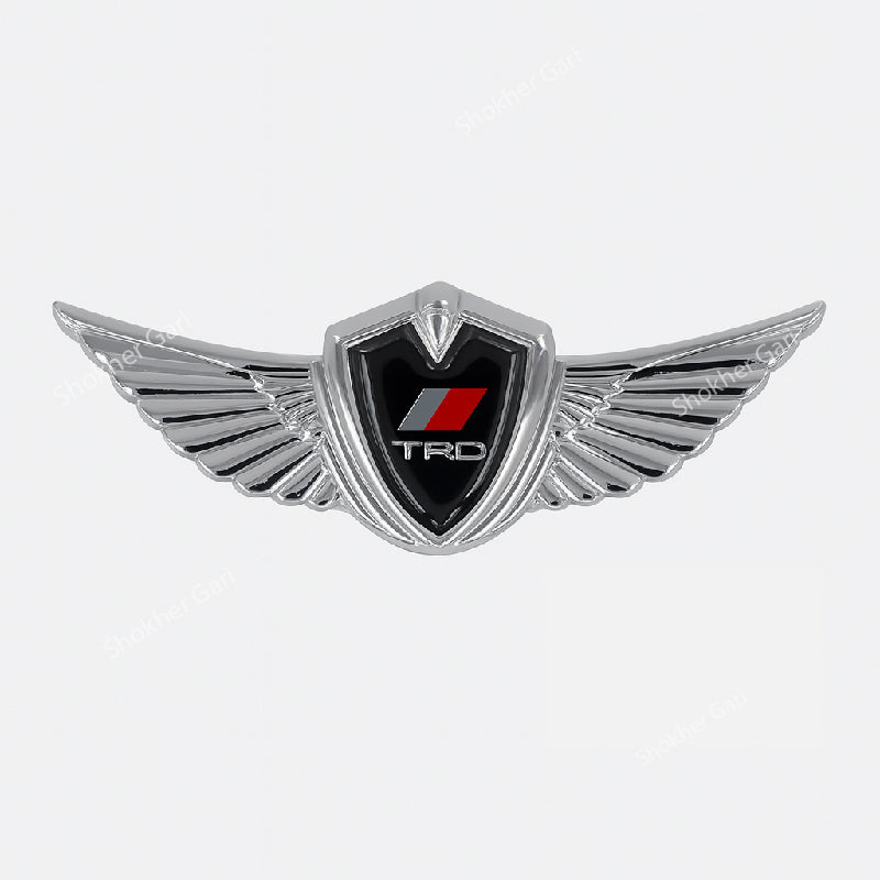 1pcs Car Body 3D Metal Logo Wings Sticker image