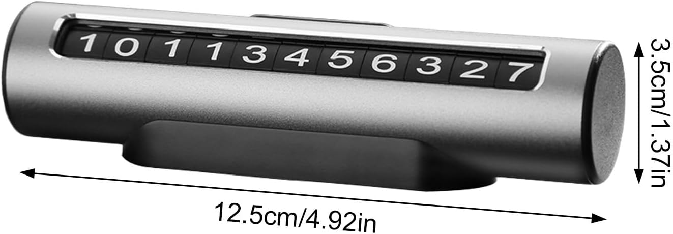 1pcs Metal Roller Type Car Parking Number image 1