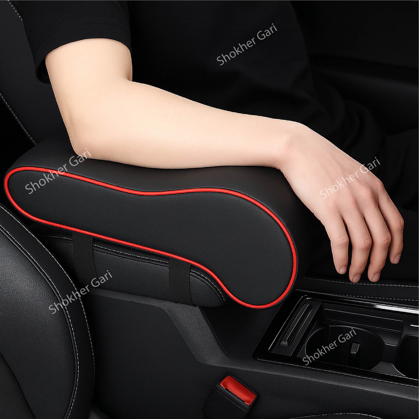 Armrest pillow for car comfort - Compact Armrest Storage Organizer image 0