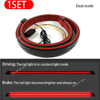 Universal Carbon Fiber Car Led Stream Light Spoiler image 1