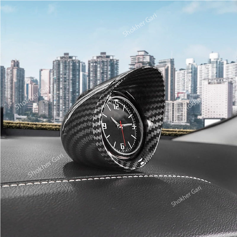 Carbon Fiber Clock for Car Dashboard image 0