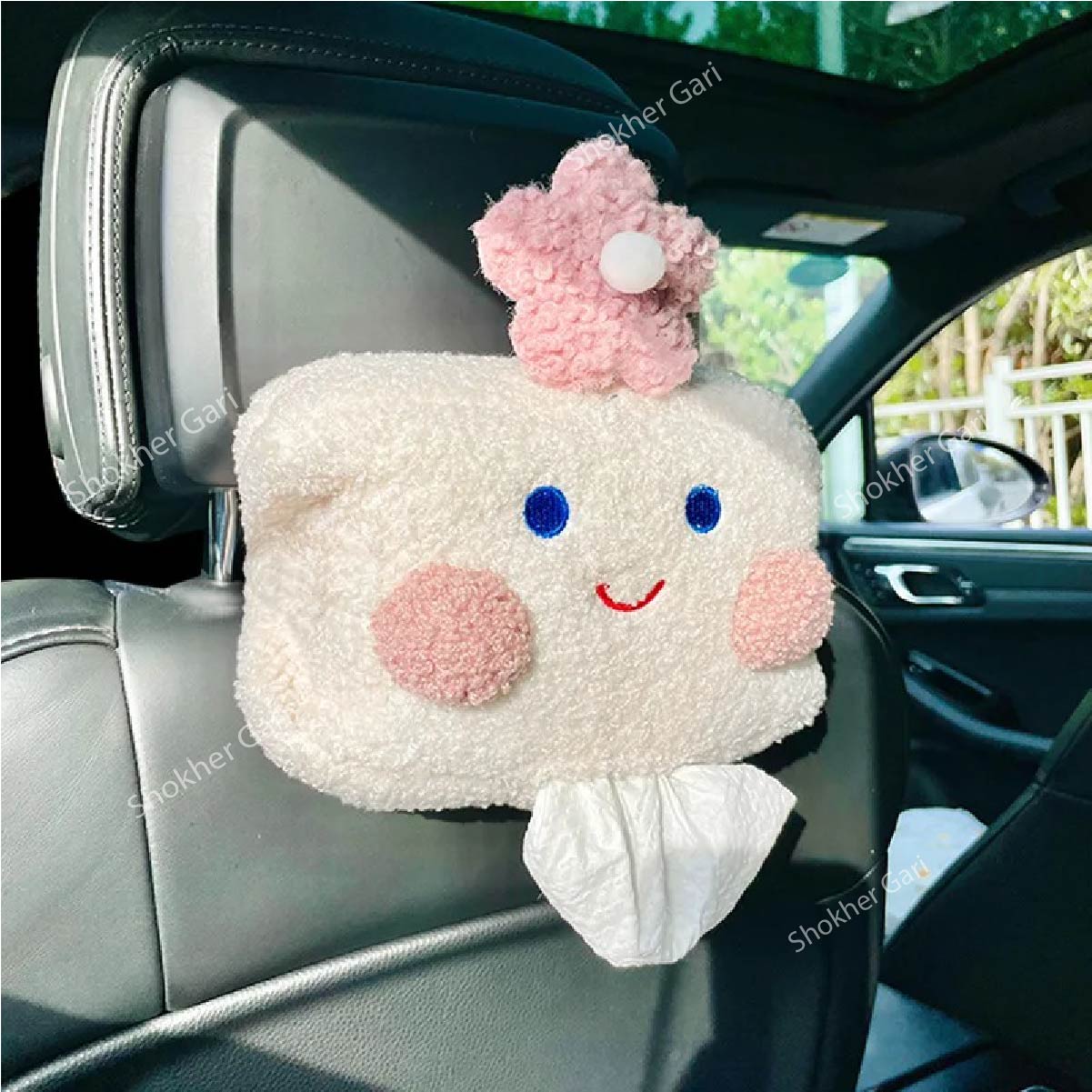 Doll &amp; Cartoon Style Car Hanging Tissue Holder 1Pcs image 4