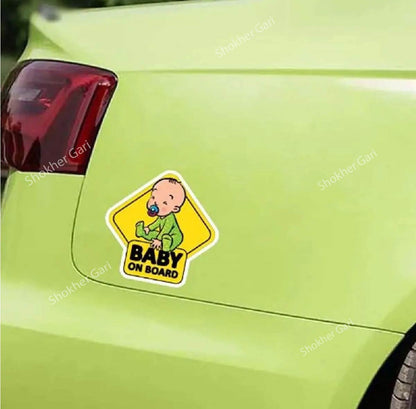 Car Reflective Car Sticker Baby in car Cartoon image 4