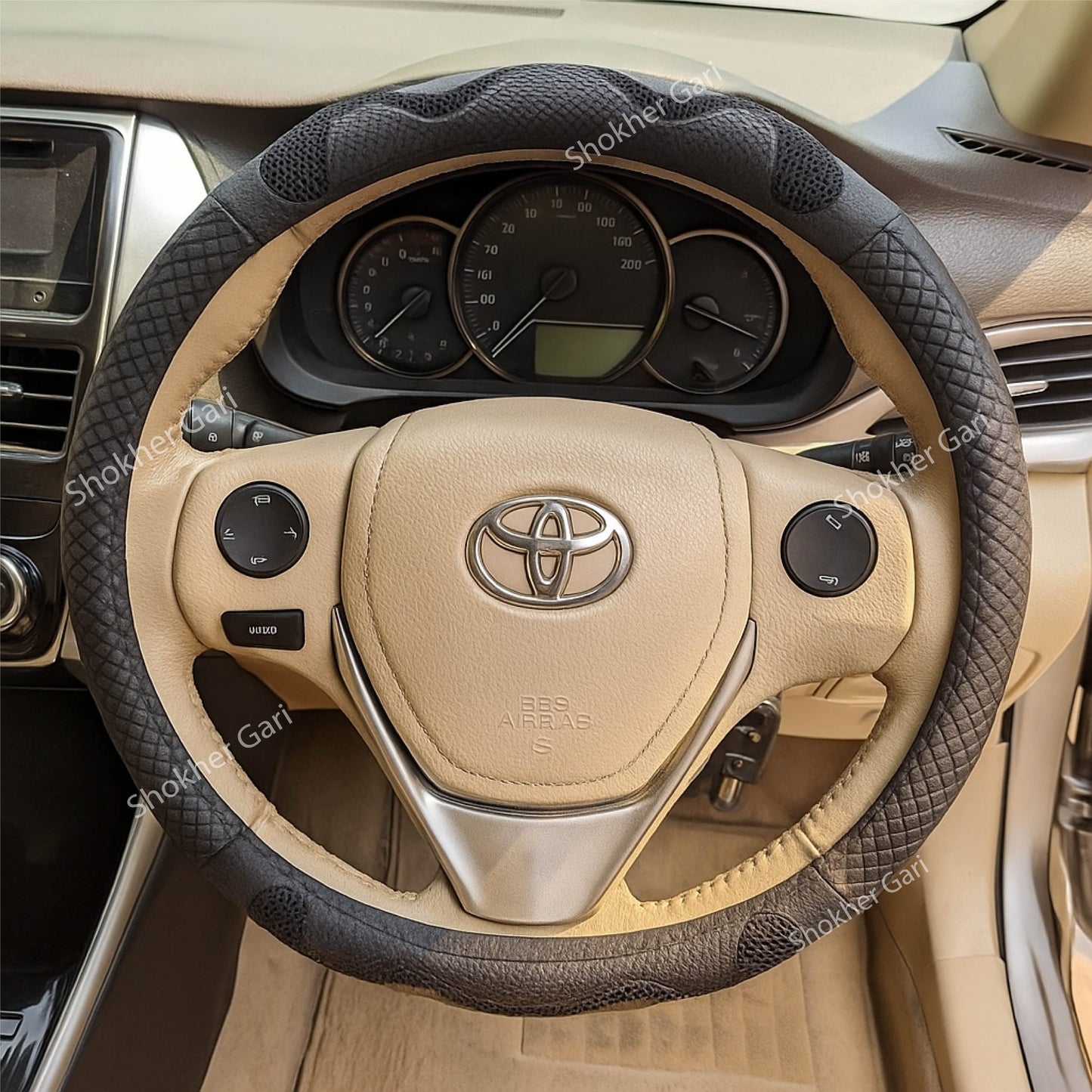 3 in 1 Car Luxury Steering Wheel Cover image 0