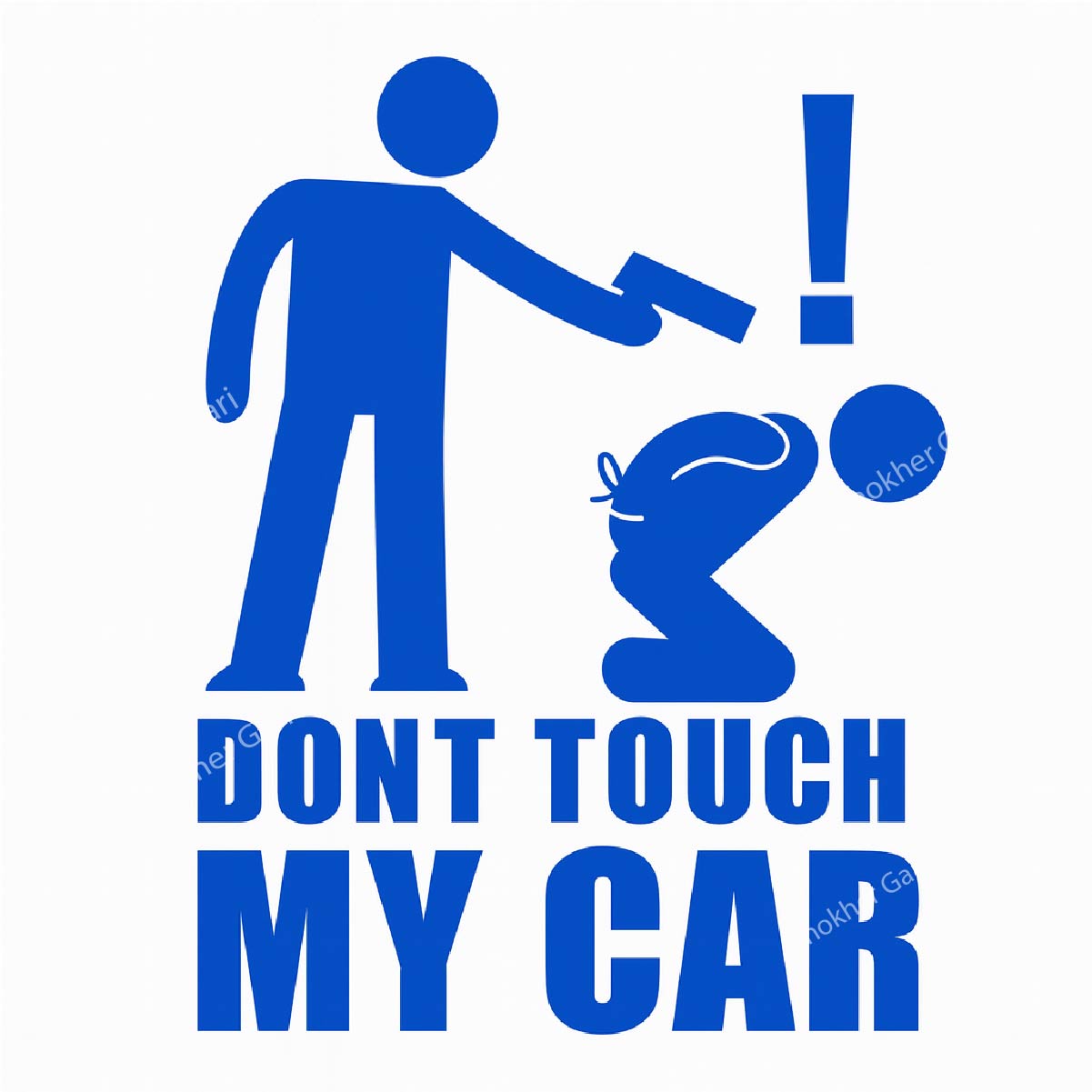 1Pcs Don't Touch My Car Stickers image 1