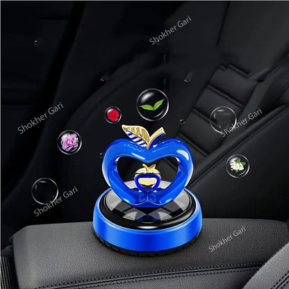 Car Air Freshener Solar Rotating Apple - 3 Colours ( Red, Blue, Golden) image 0