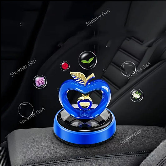 Car Air Freshener Solar Rotating Apple - 3 Colours ( Red, Blue, Golden) image 0